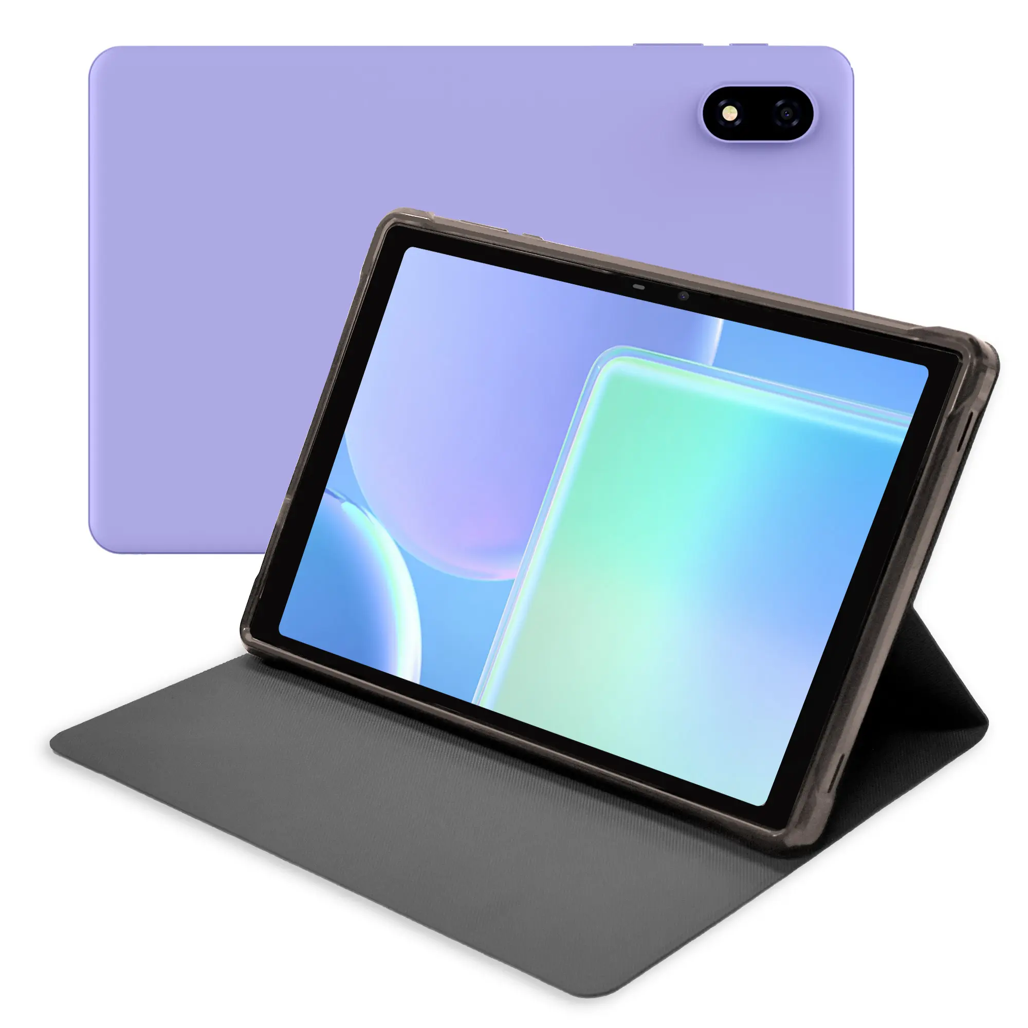 Veidoo 10.1" Android 15 Tablet,3GB+64GB Octa-Core Processor,5G WiFi,IPS FHD Touchscreen,5MP Camera,Face Recognition,Eye-Protect Mode,Free Durable Black Leather Case,Portable Tablet for Remote Work & Travel (Violet Purple) tiktokshopbacktoschool