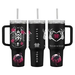 Sleep Token Music Custom 40 oz 20 oz Tumbler With Handle