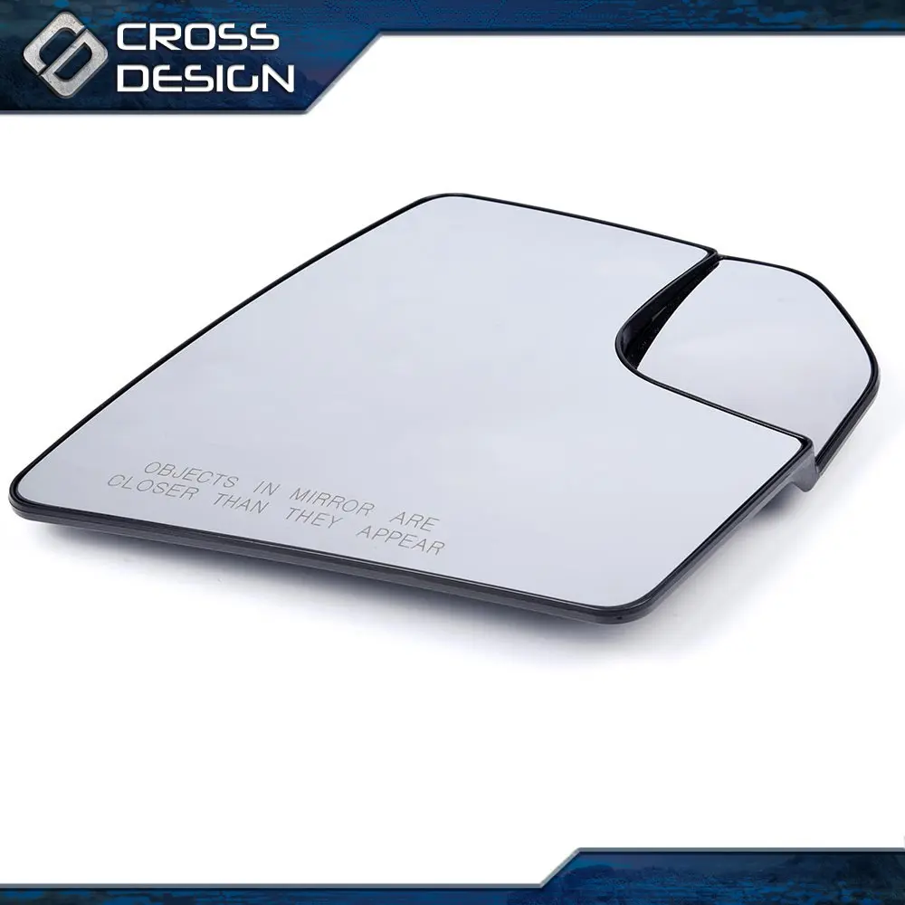 CROSSDESIGN Passenger Side Direct Fit Replacement Mirror Glass with Blind Spot Mirrors - Automotive Vehicle Car Accessory for 15-18 Ford F-150 Pickup Truck, Ideal for Day/Night Drive Car Accessories