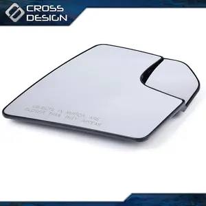 CROSSDESIGN Mirror Glass with Spotter Passenger Side Fit For 15- 18 Ford F-150 Pickup Truck