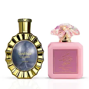 Victoria by Lattafa & Pink Blush by Ard Al Zaafaran - Eau De Parfum Sprays 100ml (3.4 oz) | Lemon Meringue Meets Pink Berry Fantasy (Bundle)