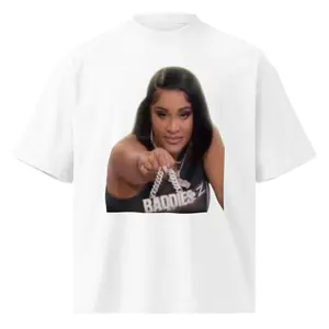 Unisex organic oversized high neck t-shirt