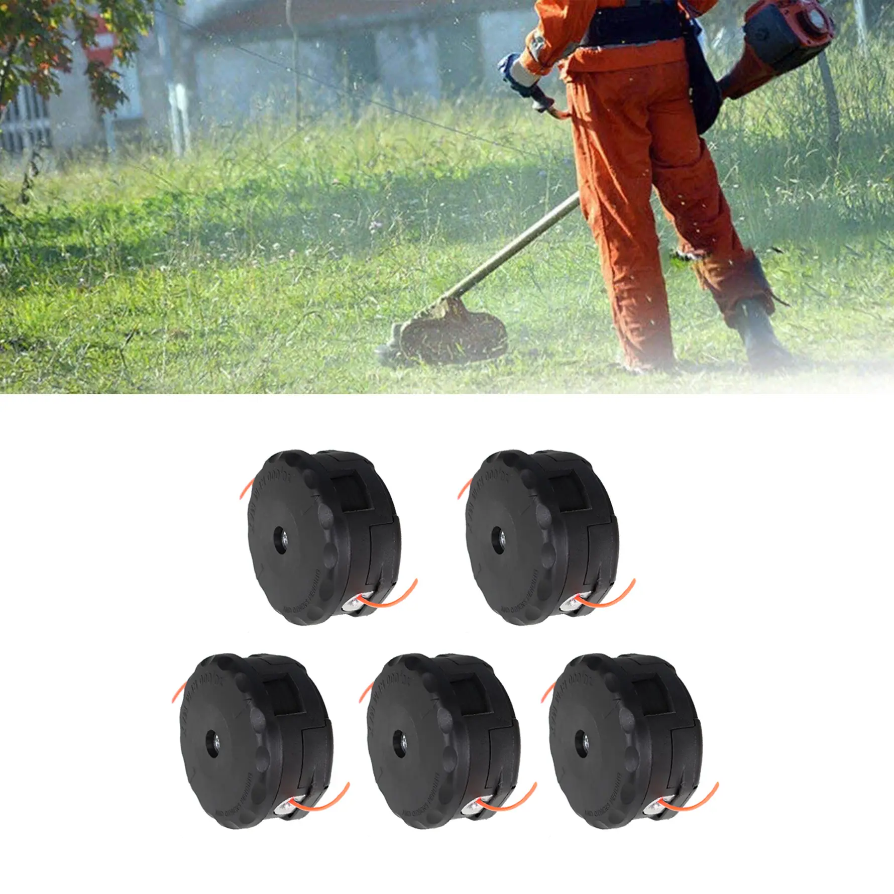 findmall 3-Pack/5-Pack/10-Pack Power Tool String Trimmer Head Replacements - High-Compatibility Tool Accessories, 5-Pack Spares for Echo Speed Feed 400, SRM 225, 230, 26LC, 26RLC, 32RLC, C230, C242 & Shindaiwa Trimmers (Father's Day Gift Option)