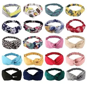 20 Pack Headbands for Girls Head Band for Women's Hair Cute Boho Headband Elastic Stretchy Twist Knotted Hair bands Yoga Beach Vintage Hair Styling Accessories for Women
