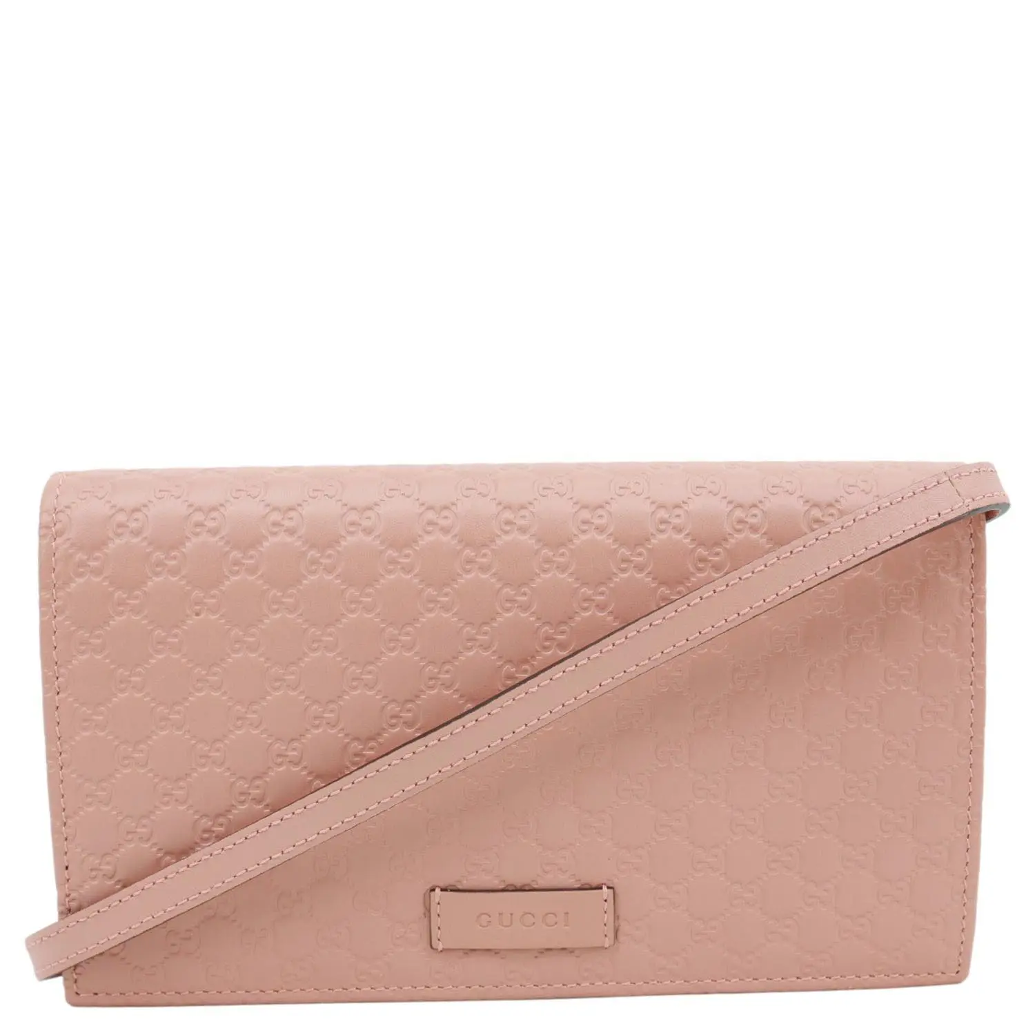 Pre-owned GUCCI Microguccissima Leather Crossbody Bags GG Micro Leather Crossbody Wallet Pink 466507