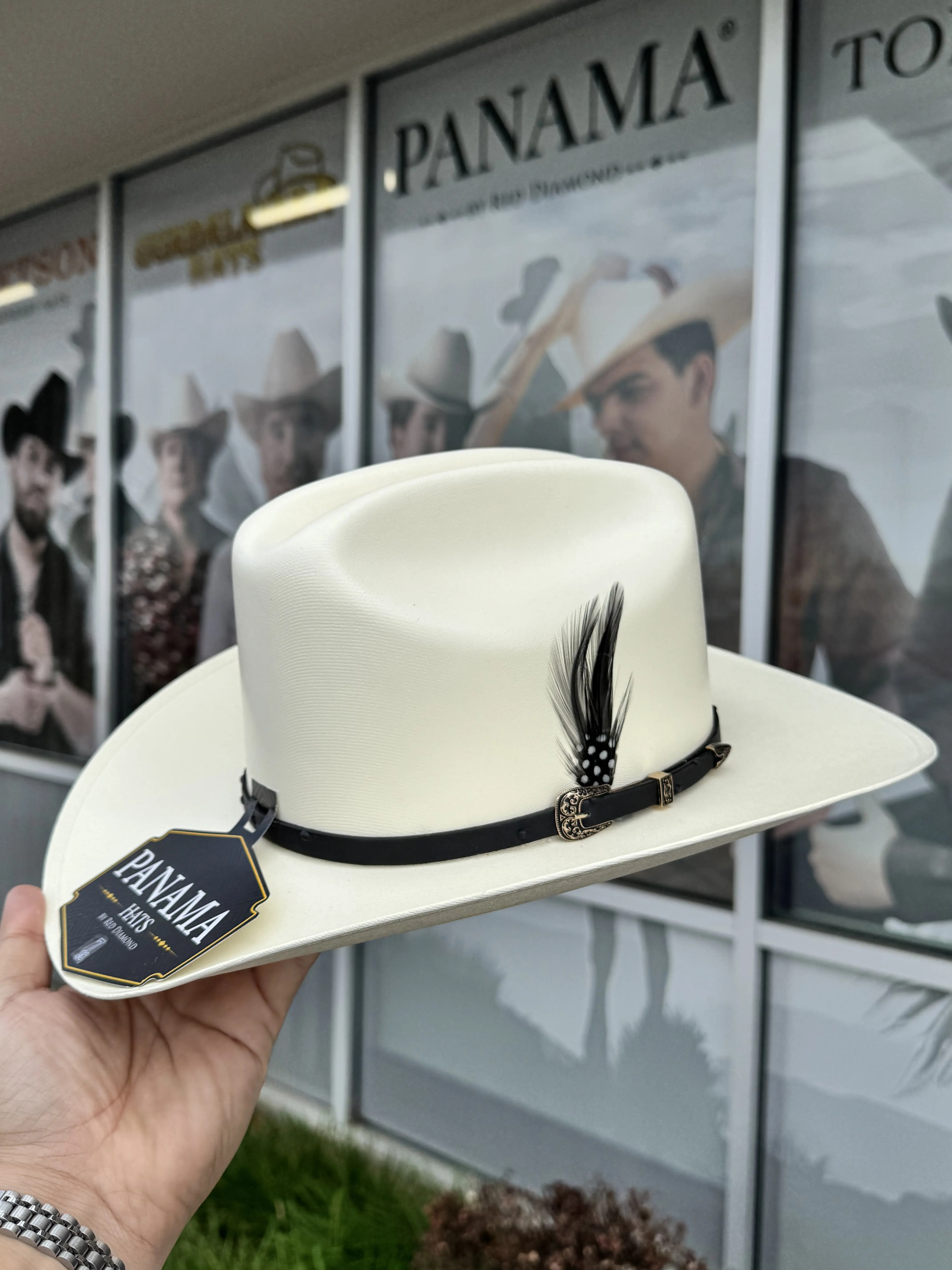 1000X PANAMA 2.0 COWBOY HAT SMALL CROWN SHORT BRIM (PANTER BELICO)