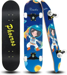 Skateboards -Standard Skateboards for Kids Boys Girls Youths Beginners Starter-Complete Skate Boards 31''x 8''Canadian Maple Pro Cruiserkryptonics skateboard