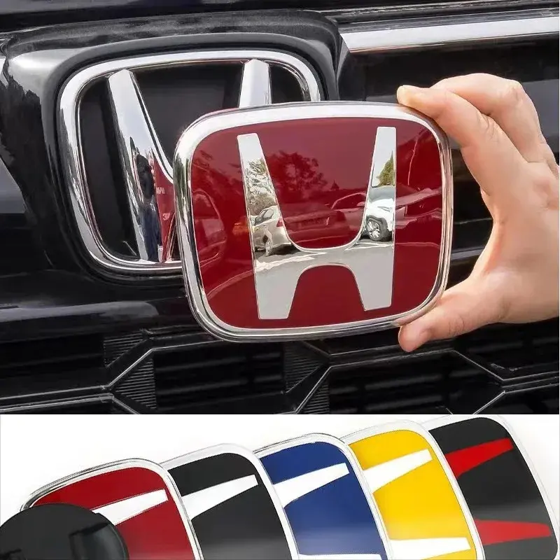 Car Front Rear Logo Grille Emblem Sticker Accessory For Honda Civic FIT Accord Prelude CRV 5th Mugen City CRZ CRX Jazz HRV Pilot