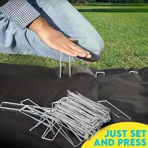 10pcs Garden Landscape Pin, U-shaped Lawn Fabric Landscape Pin for Safety Garden Flower Plants Supplies, Garden Balcony Planting Supplies, Planters & Container Accessories
