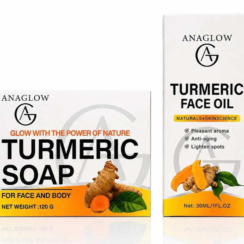 Turmeric Soap & Turmeric Face Oil Set – Face & Body Skincare Duo