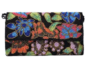 MAWC Handmade Elegant Beaded Purse Bag for Parties, Weddings and Bridal Showers - Chic Vintage Stylish Handbags, Sparkling Evening Glamorous Clutch