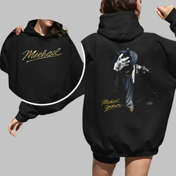 Michael Dance Pose And Signature Design Casual Streetwear Style Hoodie Sweatshirt, Casual Hoodie for Men & Women, Graphic Hoodie, Unisex Pullover Hoodie