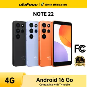Ulefone Note 22 Android 16 Go Unlock Telephone,Dual SIM Card & 4G LET Networks，20GB Dynamic RAM+32GB ROM/2TB Expandable，5’‘ Mini Screen Miniphone，Unisoc T7100 CPU，Removable Battery，For Present CompactPhone Cellphone