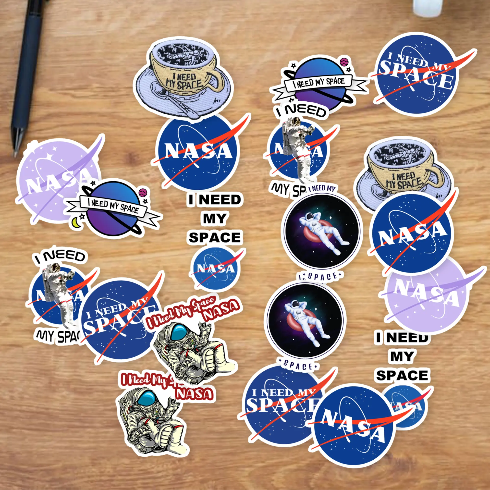 Stickers Pack 20 Pcs I Aesthetic Need Luggage Car My Vinyl Laptop Space Colorful Bike NASA Skateboard Water Waterproof Guitar Bottle Bumper
