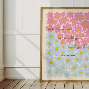 #Swiftiies I Hate It Here Lyric Flower Poster,Song Lyrics, Flowery Wall Art, Floral Instant Poster