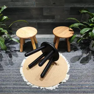 Multifunctional Wooden Small Stool Chair, Home Use, Indoor Hallway Shoe Bench, Sofa Lounge Seat, Outdoor Simple Rest Footstool, Portable Stool, Compact Design