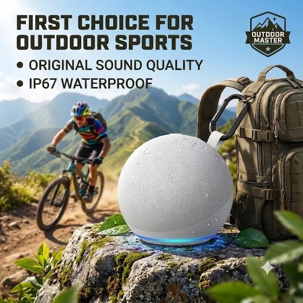Portable Mini Bluetooth Speaker - Hi-Fi Stereo Heavy Bass Sound Box, Compact Durable Design, Wireless Connectivity, Indoor-Outdoor Music Player, Audio Speaker for Rooms Colorful Connection Lights Smartphone Black