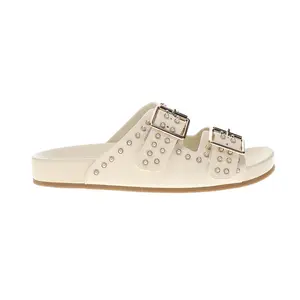 MIA Womens Brooklyn Studded Slide Casual Sandals Casual - Off White