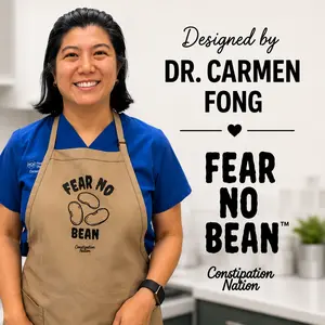 Fear No Bean Deluxe Long Bib Apron | Constipation Nation Kitchen Apron