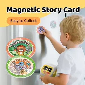 Two Story Cards, Endless Adventures – Includes 1 Imagine Craft card and 1 Interactive Craft card, offering 56 tales filled with creativity, personalization, and interactive learning. Story player sold separately. preschool boy
