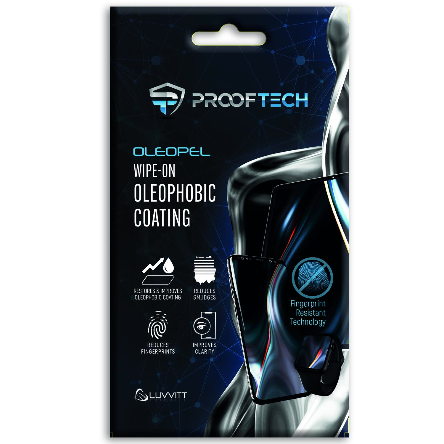 OLEOPEL Oleophobic Coating Wipe On Kit 4ml Anti Fingerprint Liquid for All Smartphones Tablets Smart Watches Glasses Camera Lenses and Touch Screens