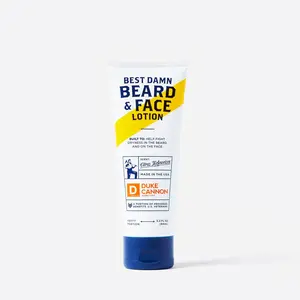 Duke Cannon Supply Co. Best Damn Beard & Face Lotion, Formulated with Vitamin B and Vitamin E, Shae Butter, Paraben Free, Sulfate Free, Men's Beard Care
