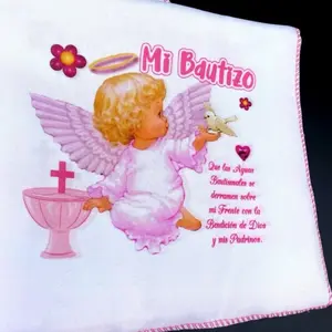 Baptism Favors 12pcs Napkins - 10x10” Baptism Favor, 100% Polyester,  Servilletas de tela