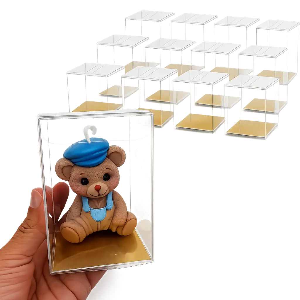 30 Pack Clear Favor Boxes | Transparent Gift Boxes for Candles, Party Favors, Baby Shower, Wedding & Handmade Gifts