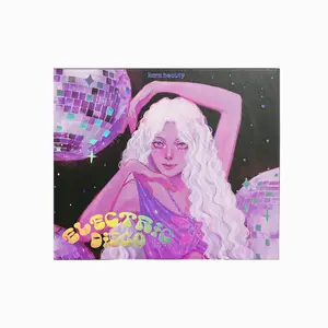 Kara Beauty Electric Disco Pressed Glitter Palette - 30 Pan Chunky Eyeshadow for Cosmetic Use Smooth Neon Finish Vegan Cruelty Free Makeup