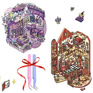 Advanced Edition Mystic Garden Trio 63.0 Yilan Large 3D Layered Scene Stickers for Scrapbooking Journaling & DIY Decorative Therapy
