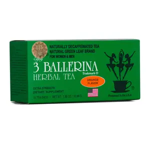 3 Ballerina Herbal Tea- Orange Flavor- 1 pack/18 Tea bags