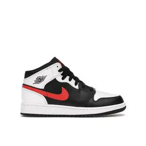 Jordan Kid's 1 Mid White Black Chile Red, from StockX