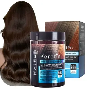 Keratin Moisturizing & Smoothing Creamy Hair Mask 1000ml for Dry, Damaged Hair with Treatment for Smoothness and Naturalness Conditioner Haircare Repairing