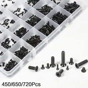 Screw & Nut Set with Storage Box, M1.4-M3 Multi-specification Screw & Nut Set, Laptop/tablet/drone Repair Tool Kit