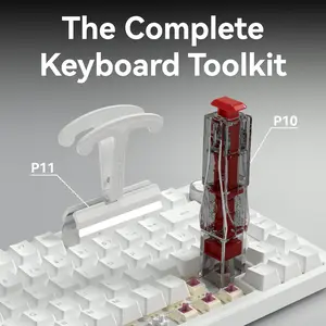 [Restock] KEMOVE Keyboard Tool Kit – P10 Switch & Keycap Puller + P11 4-Key Easy Puller, 2-in-1 Essential Cleaning & Upgrade Set for Mechanical Keyboards