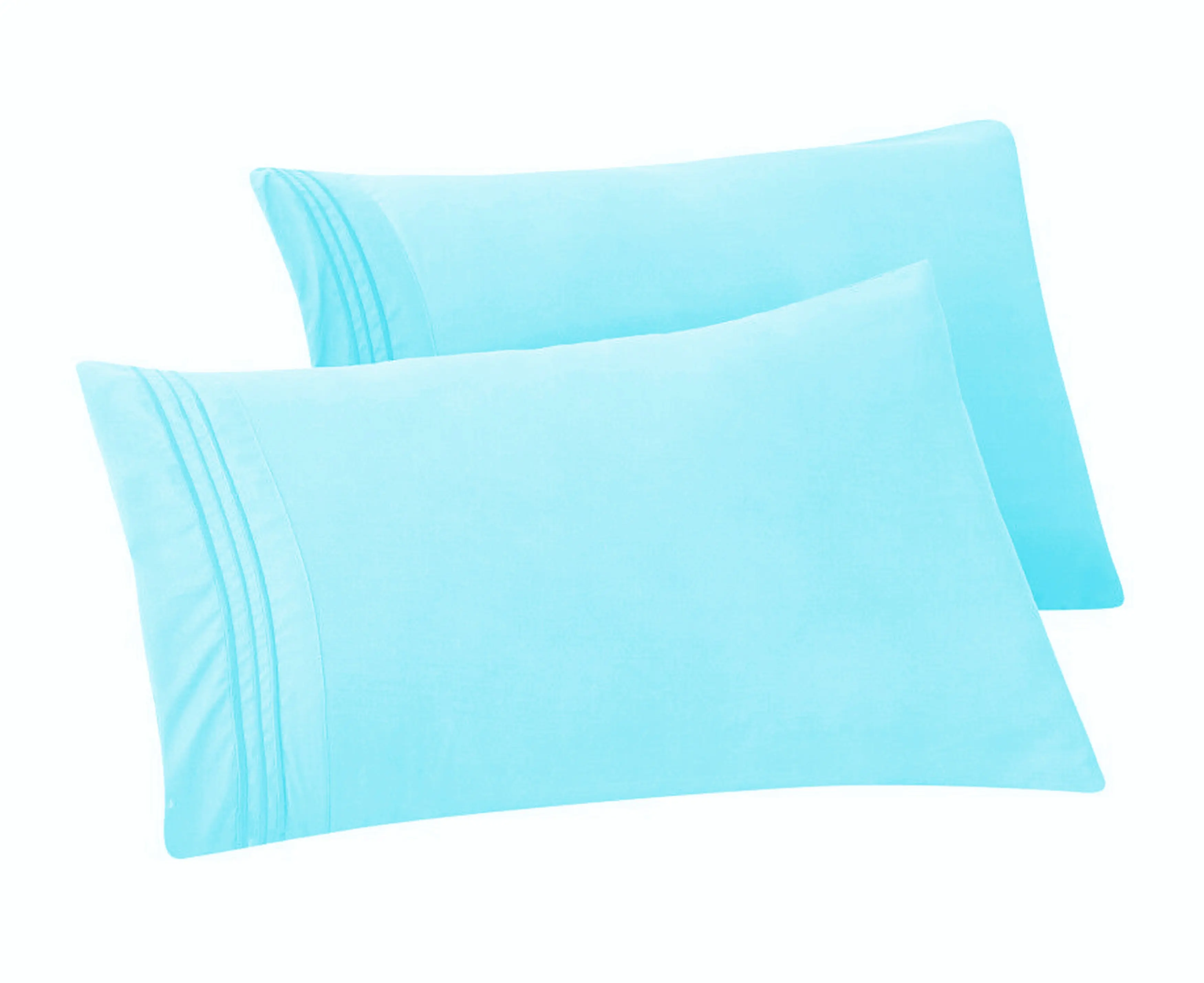 Mocassi 2-Piece Pillowcase Set - 3-Line Design, 1800 Thread Count Hotel Premier Microfiber, Durable Bedding Accessories, Soft Comfy Bedding, Wrinkle Resistant, Breathable, Cold Water Washable