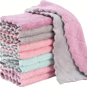 Cleaning Cloth Set, 10pcs Soft Absorbent Cleaning Towel, Multipurpose Cleaning Rag for Kitchen & Bathroom & Home Use, Cleaning Bundle, Kitchen Towels Absorbent, Dish Towels Rags