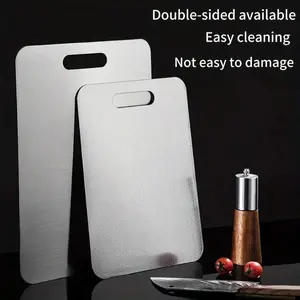 Thickened 304 Honeycomb Stainless Steel Cutting Board - Food Kitchen & Fruit Board, Durable Multi-Purpose Rolling Board for Meat Vegetables Cheese, Ergonomic Design, Non-Slip Surface, Food Preparation, Compact Storage,High Quality Materials Chopping board