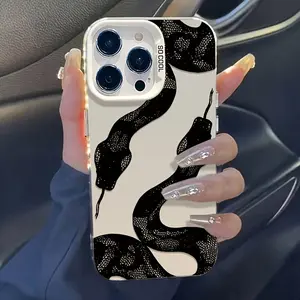 Snake Tongue Two Snake Vitality Case Shockproof Phone Case, Compatible with iPhone 17 16 15 14 Pro Max 13 12 11 Air XR XS Plus E Shockproof Drop Protection Rugged Durable Silicone Cover Best Gift for boyfriend girlfriend or yourself
