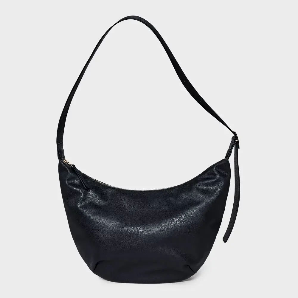 Slouchy Crescent Sling Handbag - Universal Thread Black