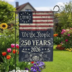 We The People Garden Flag _ Commemorative 250th Anniversary 1776-2026 Design _ Weather Resistant Double-Sided Banner _ Patriotic Yard Decor Gift