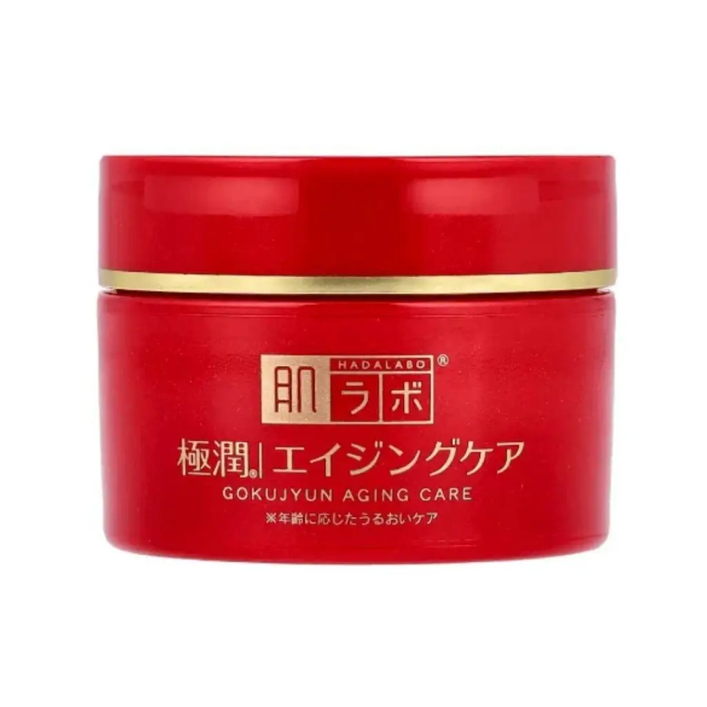 HADA LABO Gokujyun Aging Care Lightweight Firming Facial Cream - 50g, Niacinamide-Rich Hydrating Moisturizer for All Skins, Face Care Products, Moisturizers, Nourishing, Hyaluronic Acid, All Skin Types, Anti-Aging, Hydration, Moisture
