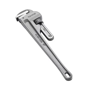 summervibes 18-in Adjustable Aluminum Straight Pipe Wrench, Plumbing Hand Tool with High-Strength Adjustable Jaw, Ergonomic Handle, Hangable Design for Easy Portability, Ideal for Water Pipes, Automotive Repairs, 18 Inch