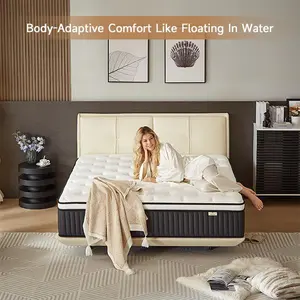 ZYLUMI Queen Size Chime 12 Inch Medium Firm Hybrid Mattress with Cooling Gel Memory Foam for Pressure Relief,CertiPUR-US and Oeko TEX Certified Supportive Breathable