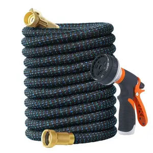 Multifunctional Telescopic Car Wash Set - With Multifunctional Nozzle - Metal Connector and Rubber Hose - Suitable for Gardening, Car Washing, Pet Bathing, Lawn Watering, House Glass Cleaning - American Standard Thread