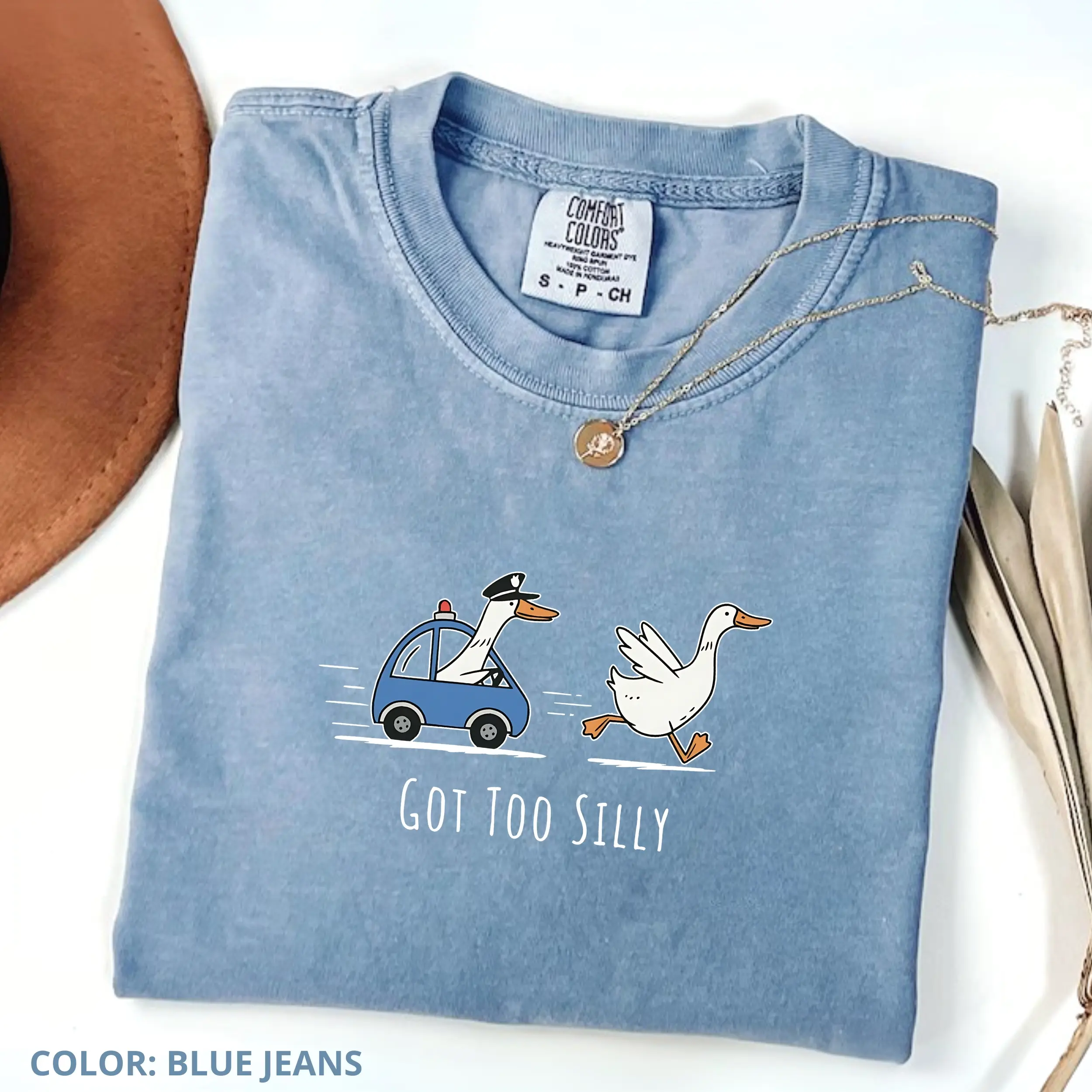 Comfort Colors Got Too Silly Shirt, Silly Goose On The Loose Funny Tshirt, Goose Lover Funny Gift, Unisex Meme Tee, Cute Crewneck