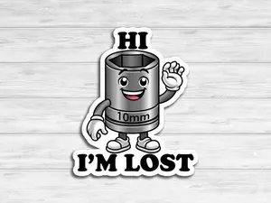 Funny 10mm Socket Vinyl Sticker Toolbox Sticker, Blue Collar Sticker, Construction Sticker, Hard hat stickers, lunchbox sticker
