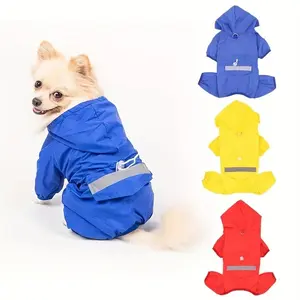 Costume Clothing Adventure Gear ️   - Waterproof Dog Raincoat with Detachable Hood & D-Ring Leash Clip (Fits Puppies to XL Breeds)