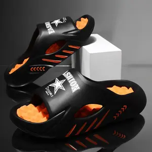 Urban "Five-Star" Graphic Slides | Trendy Streetwear Fashion Slippers | Comfortable Dreamer Edition Cloud Sandals | Men's Platform Slides