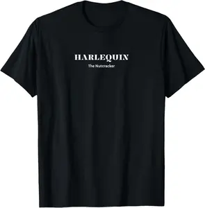 Harlequin The Nutcracker Christmas Ballet Dancer Graphic T-Shirt